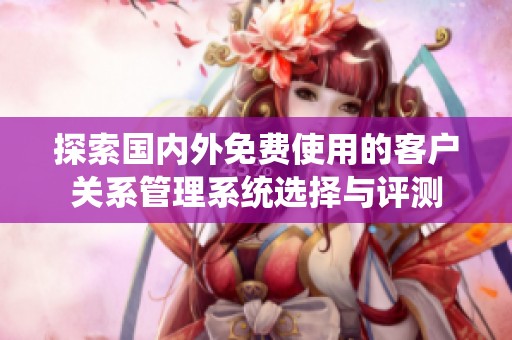 探索国内外免费使用的客户关系管理系统选择与评测