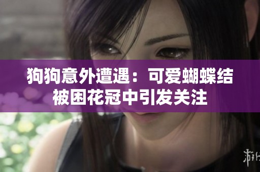狗狗意外遭遇：可爱蝴蝶结被困花冠中引发关注