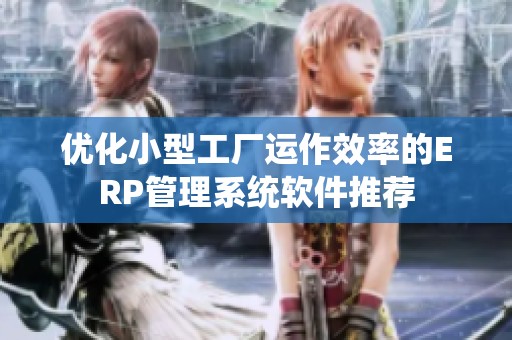 优化小型工厂运作效率的ERP管理系统软件推荐