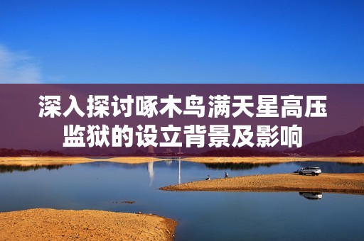 深入探讨啄木鸟满天星高压监狱的设立背景及影响