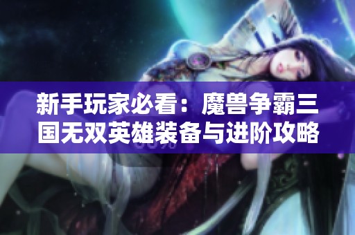 新手玩家必看：魔兽争霸三国无双英雄装备与进阶攻略详解