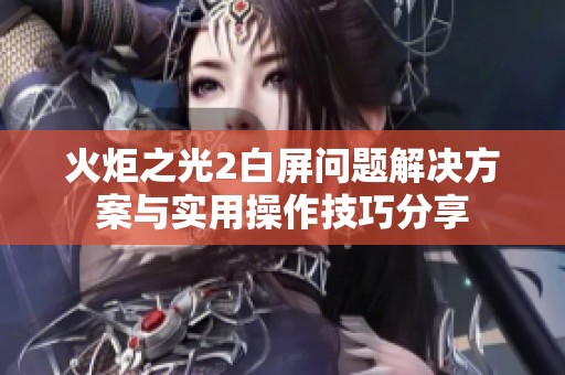 火炬之光2白屏问题解决方案与实用操作技巧分享
