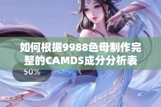 如何根据9988色母制作完整的CAMDS成分分析表