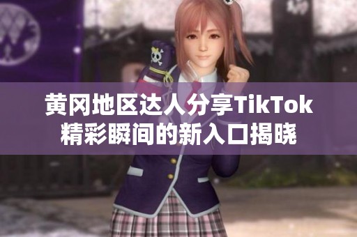 黄冈地区达人分享TikTok精彩瞬间的新入口揭晓
