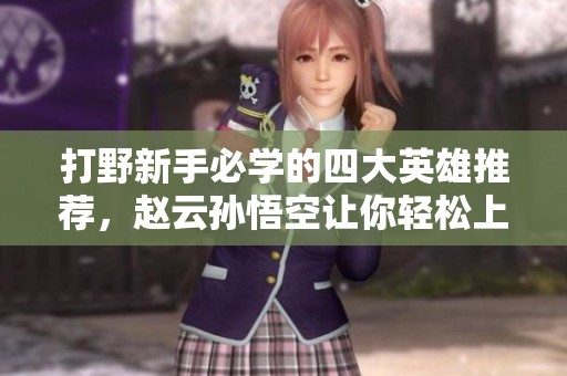 打野新手必学的四大英雄推荐，赵云孙悟空让你轻松上手
