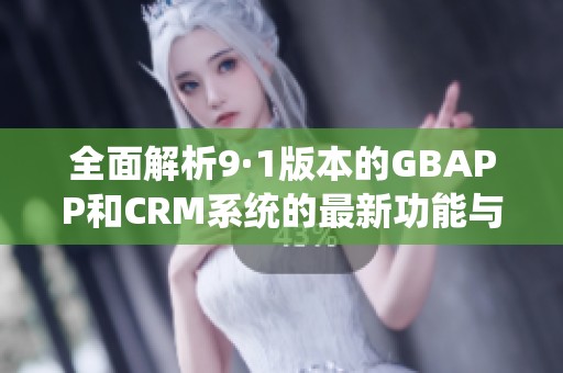 全面解析9·1版本的GBAPP和CRM系统的最新功能与应用