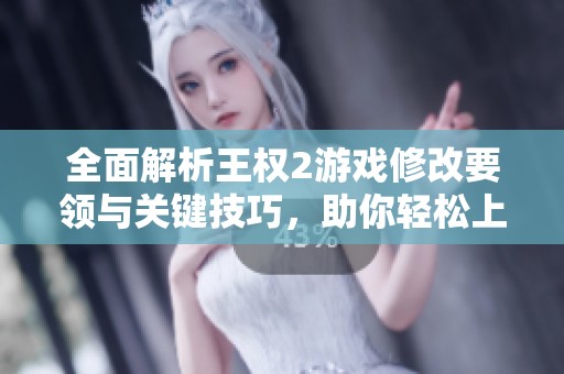 全面解析王权2游戏修改要领与关键技巧，助你轻松上手