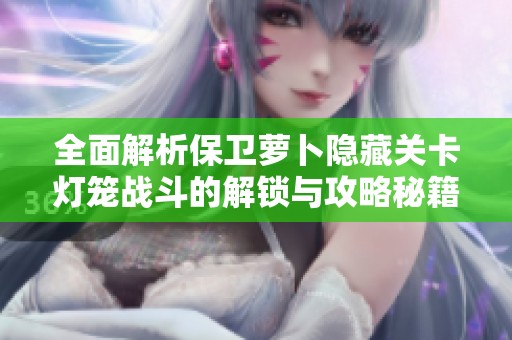 全面解析保卫萝卜隐藏关卡灯笼战斗的解锁与攻略秘籍