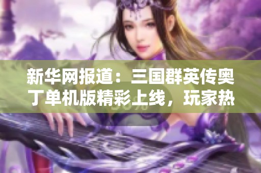 新华网报道：三国群英传奥丁单机版精彩上线，玩家热议游戏新亮点