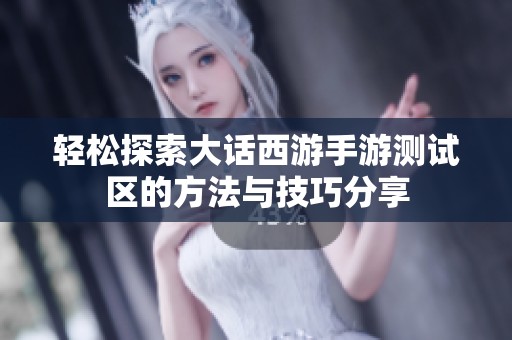 轻松探索大话西游手游测试区的方法与技巧分享
