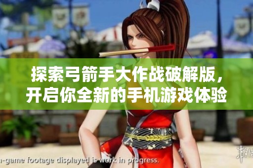 探索弓箭手大作战破解版，开启你全新的手机游戏体验！