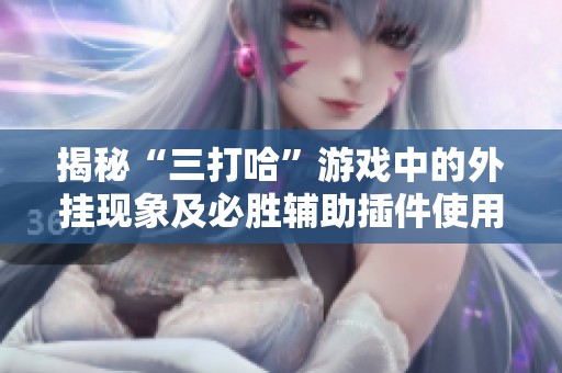 揭秘“三打哈”游戏中的外挂现象及必胜辅助插件使用攻略