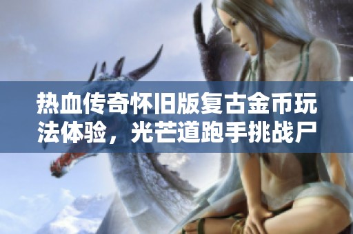 热血传奇怀旧版复古金币玩法体验，光芒道跑手挑战尸王全记录
