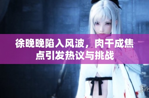 徐晚晚陷入风波，肉干成焦点引发热议与挑战