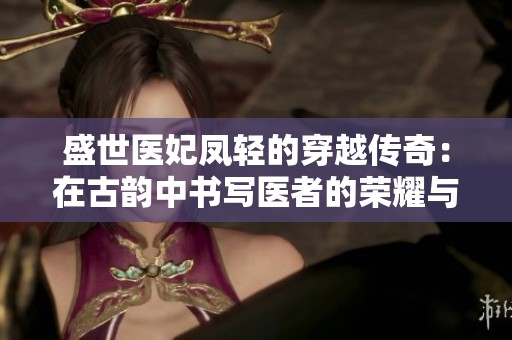 盛世医妃凤轻的穿越传奇：在古韵中书写医者的荣耀与爱情