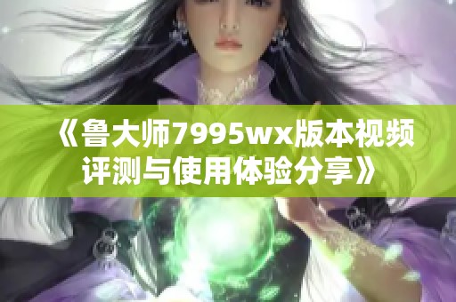 《鲁大师7995wx版本视频评测与使用体验分享》