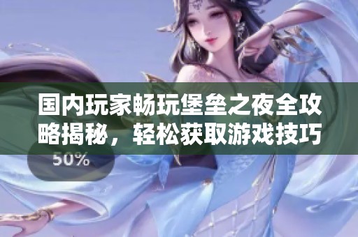 国内玩家畅玩堡垒之夜全攻略揭秘，轻松获取游戏技巧与心得