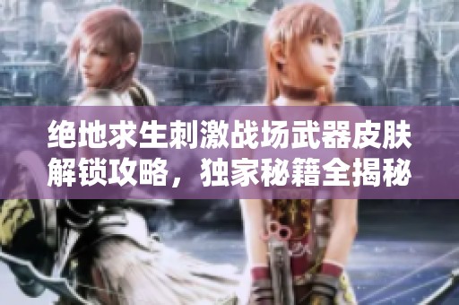 绝地求生刺激战场武器皮肤解锁攻略，独家秘籍全揭秘！