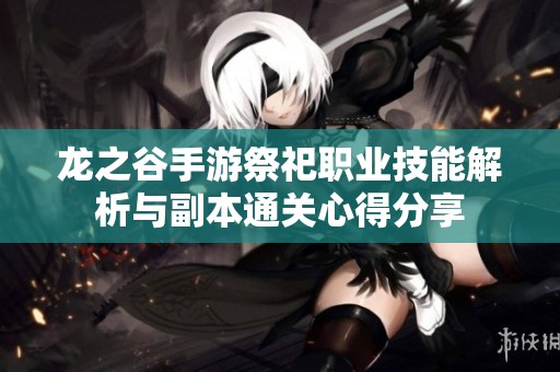 龙之谷手游祭祀职业技能解析与副本通关心得分享