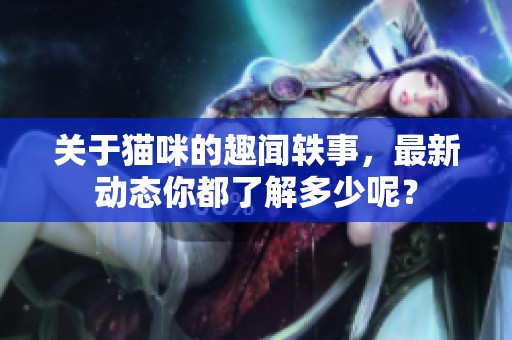 关于猫咪的趣闻轶事，最新动态你都了解多少呢？