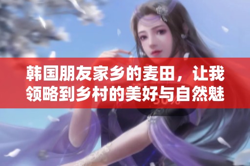 韩国朋友家乡的麦田，让我领略到乡村的美好与自然魅力