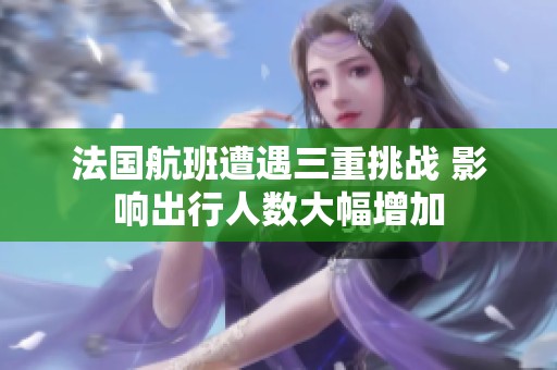 法国航班遭遇三重挑战 影响出行人数大幅增加