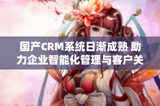 国产CRM系统日渐成熟 助力企业智能化管理与客户关系优化