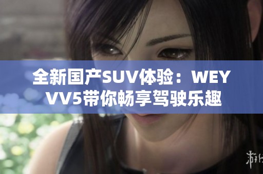 全新国产SUV体验：WEY VV5带你畅享驾驶乐趣