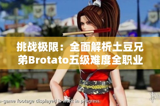 挑战极限：全面解析土豆兄弟Brotato五级难度全职业攻略