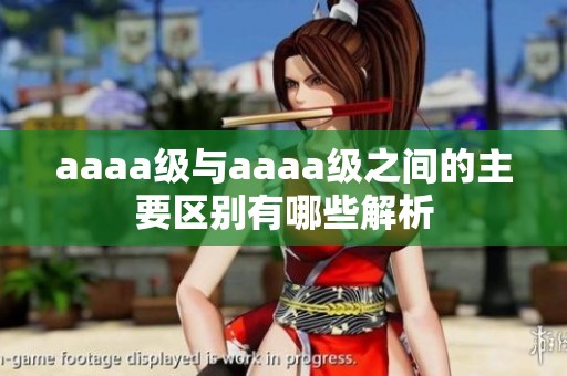 aaaa级与aaaa级之间的主要区别有哪些解析