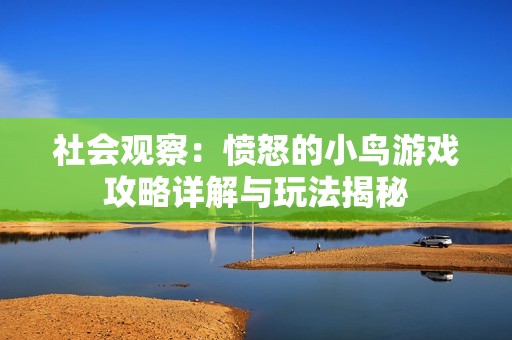 社会观察：愤怒的小鸟游戏攻略详解与玩法揭秘