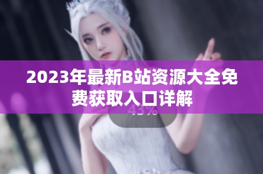 2023年最新B站资源大全免费获取入口详解