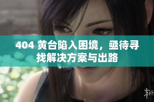 404 黄台陷入困境，亟待寻找解决方案与出路