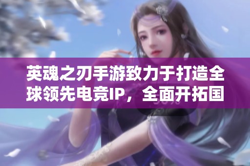 英魂之刃手游致力于打造全球领先电竞IP，全面开拓国内外市场