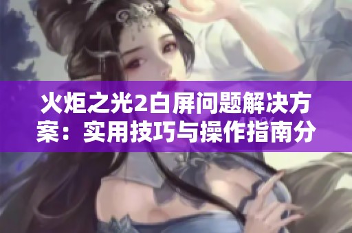 火炬之光2白屏问题解决方案：实用技巧与操作指南分享