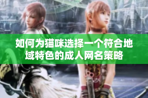 如何为猫咪选择一个符合地域特色的成人网名策略
