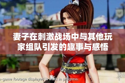妻子在刺激战场中与其他玩家组队引发的趣事与感悟